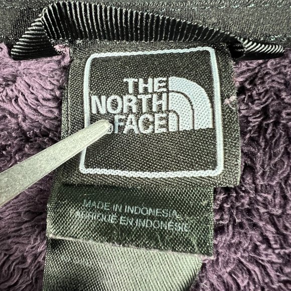 The North Face Fuzzy Fleece Osito Full Zip Jacket Womens Small Purple Mock Neck - Picture 7 of 16